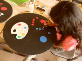 Spieltische aus Kabelrollen